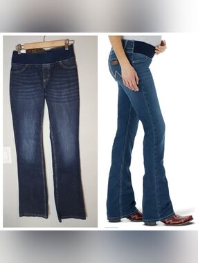 NWT 5×34 Wrangler Retro Mae Maternity Bootcut Jeans Pull On Size 5